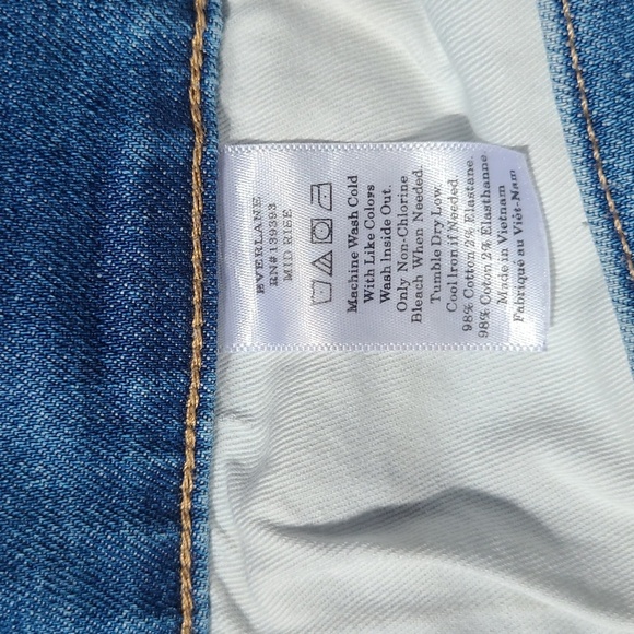 Everlane Jeans Women's sz 28 Mid Rise Skinny Leg Ankle Light Wash Denim Jeans - Picture 7 of 10